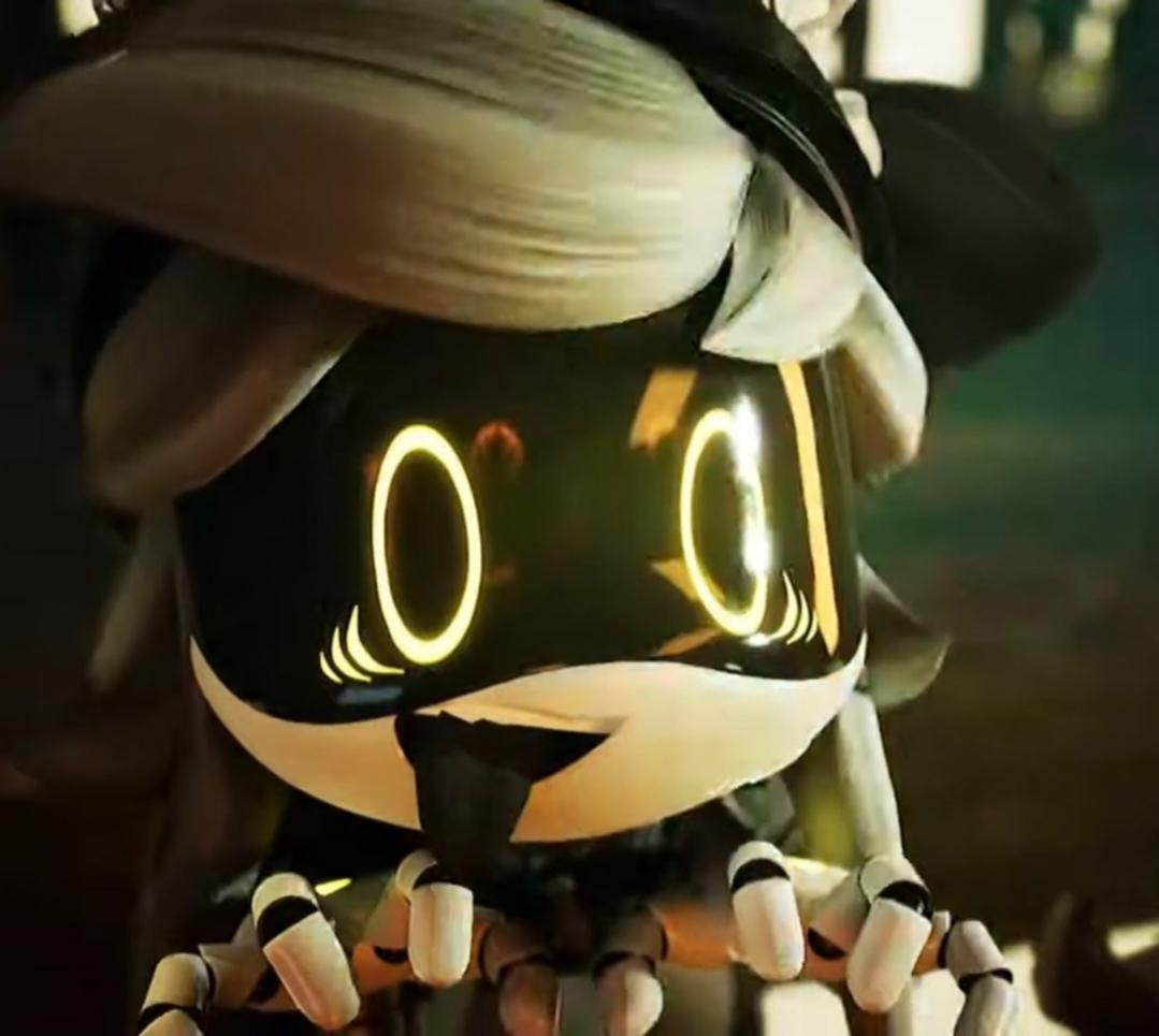 Cyn from Murder Drones acting silly.