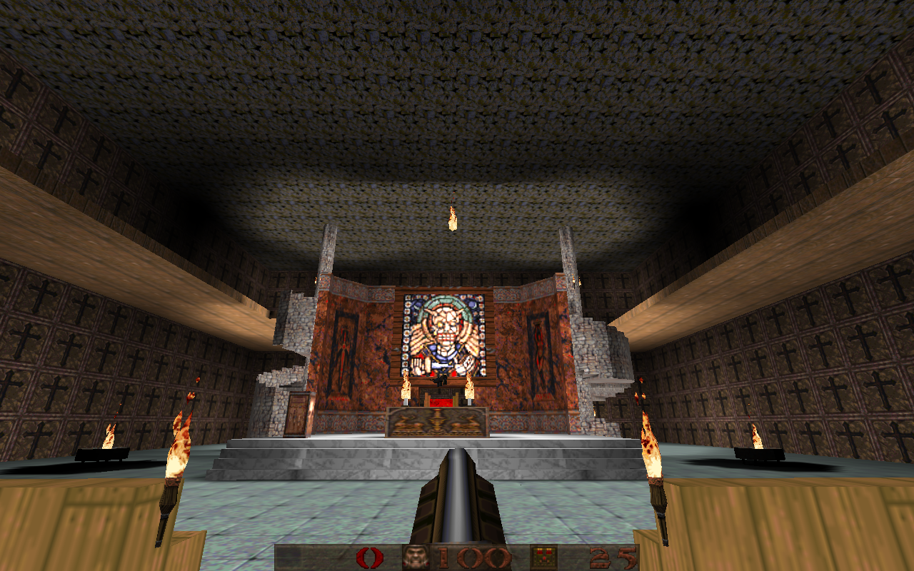 Inside the cathedral.